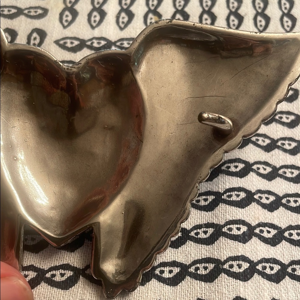 Gold and Silver Heart with Wings Belt buckle - Picture 7 of 8
